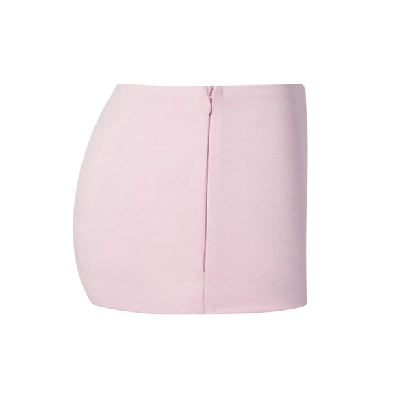 LEAU VOLARE SATIN MICRO MINI SKIRT BABY PINK medium K - Picture 4 of 9